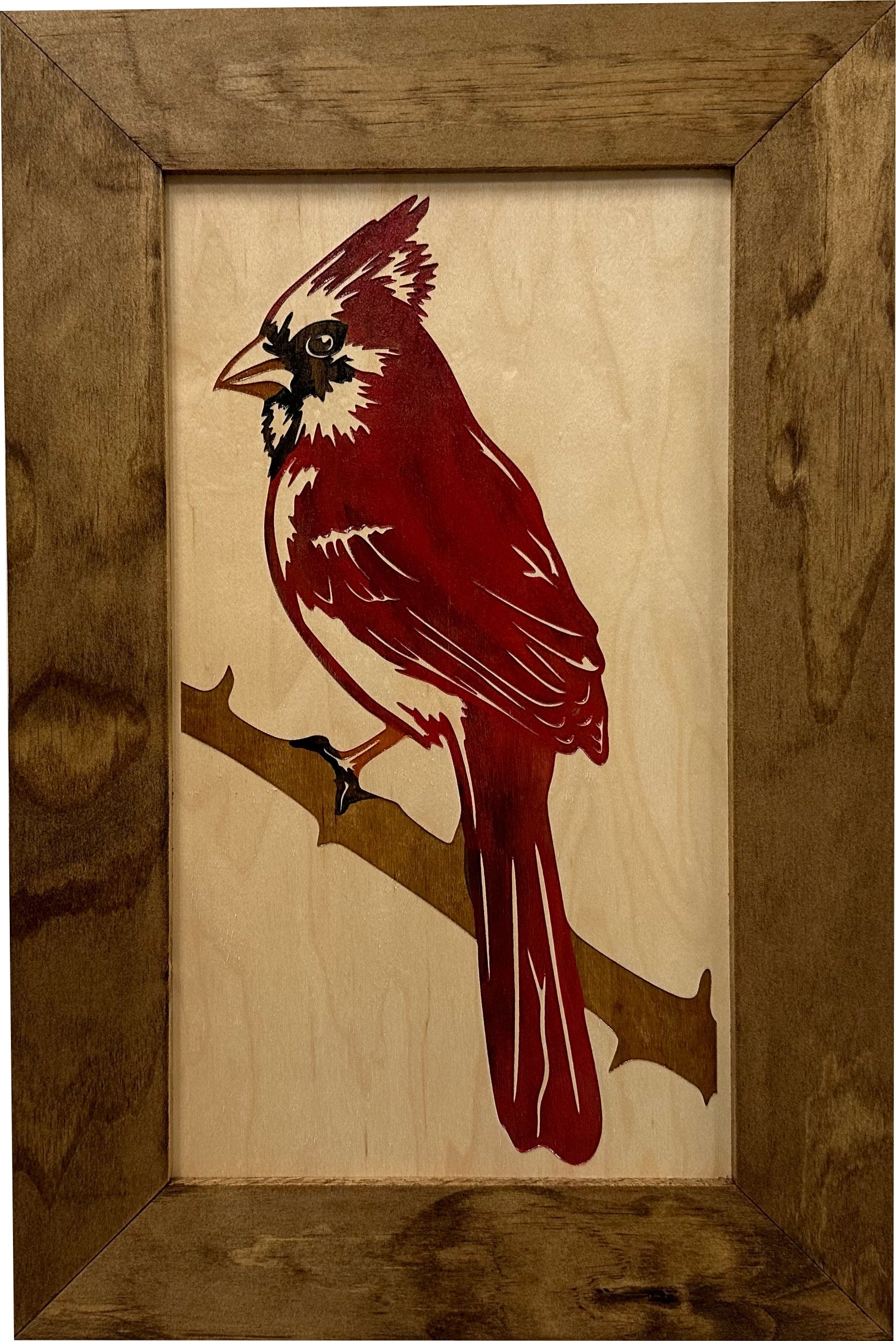 Red Cardinal Bird Gun Concealment Furniture - Handcrafted Hidden Gun Storage Wall Decor - Hidden Gun Shelf with Magnetic Lock for Quick Access by Bellewood Designs, Southern home