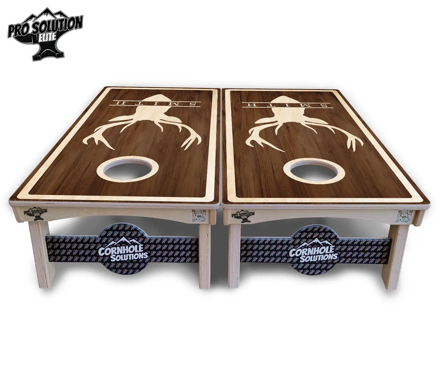 Deer Head Name Cornhole Boards - Pro Solution Elite Series by Cornhole Solutions, custom cornhole board detail photo 3
