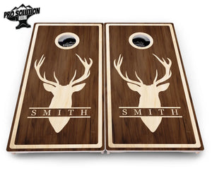 Deer Head Name Cornhole Boards - Pro Solution Elite Series by Cornhole Solutions, custom cornhole board detail photo 4