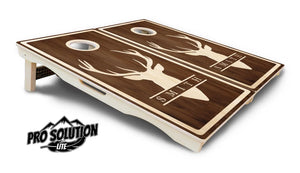 Deer Head Name Cornhole Boards - Pro Solution Lite Series by Cornhole Solutions, custom cornhole board detail photo 5