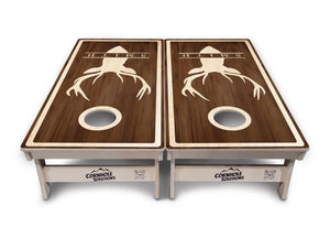 Deer Head Name Cornhole Boards - Professional Tournament Series - Personalized by Cornhole Solutions, custom cornhole board detail photo 5
