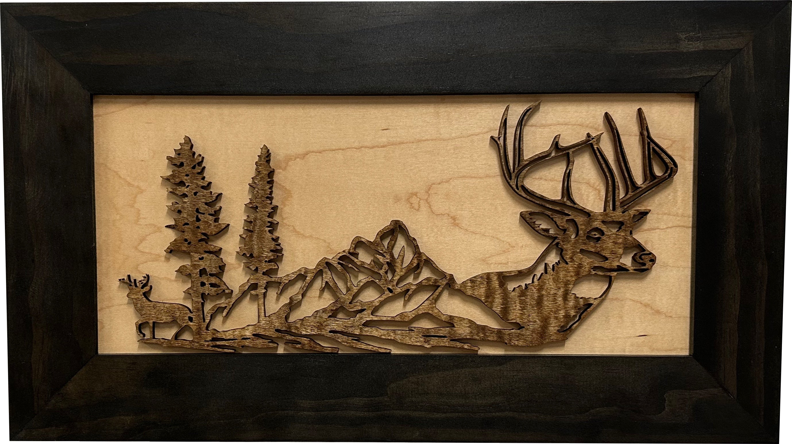 Decorative Secure Gun Cabinet with Deer Scene - Wall-Mounted Gun Safe To Securely Store Your Personal Protection by Bellewood Designs, Southern home decor detail photo 2