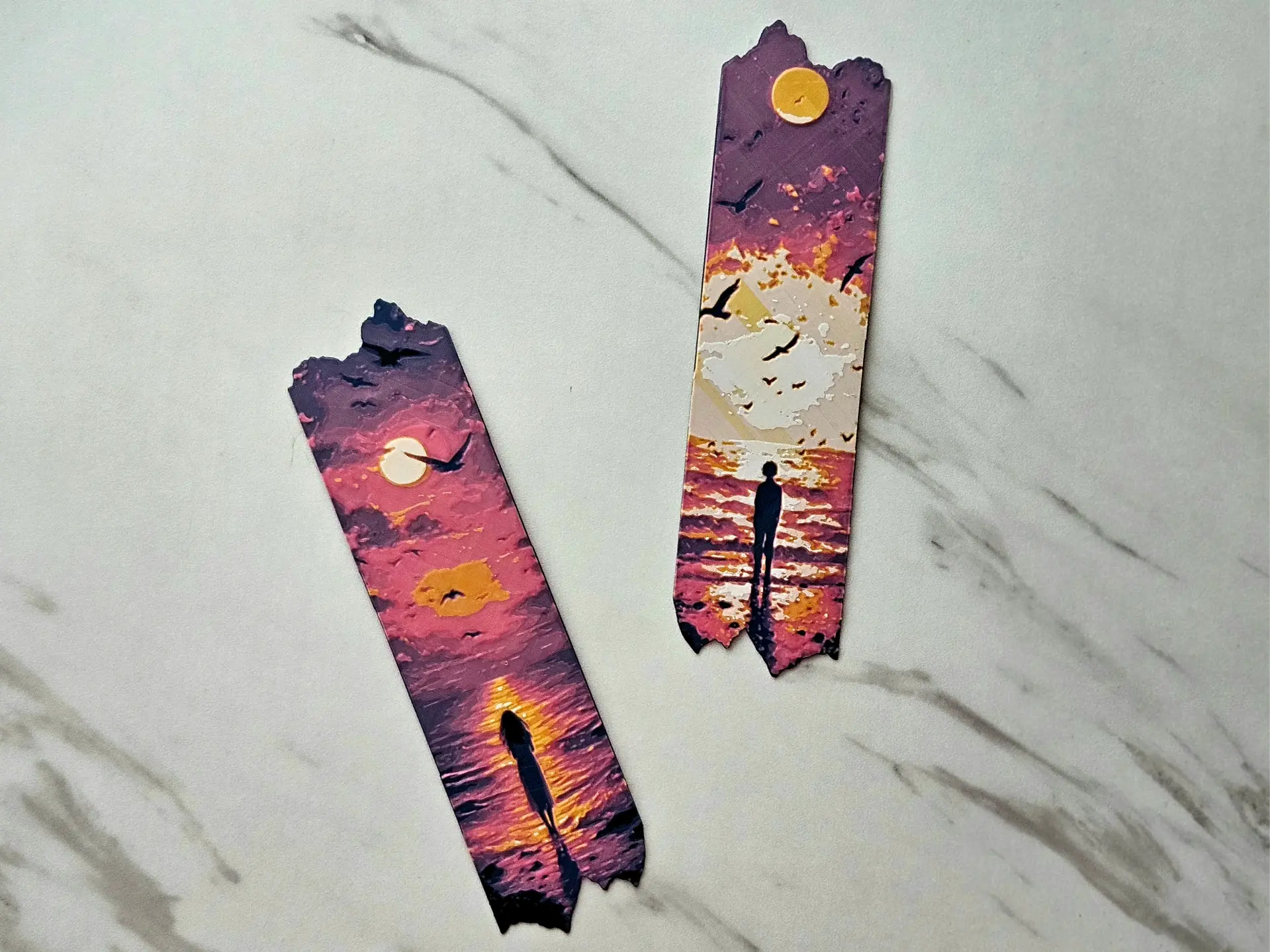Depths of Reflection Bookmark Set (2-Pack) – Ocean Sunset Bookmarks by The Tween Space, paper gift main product photo