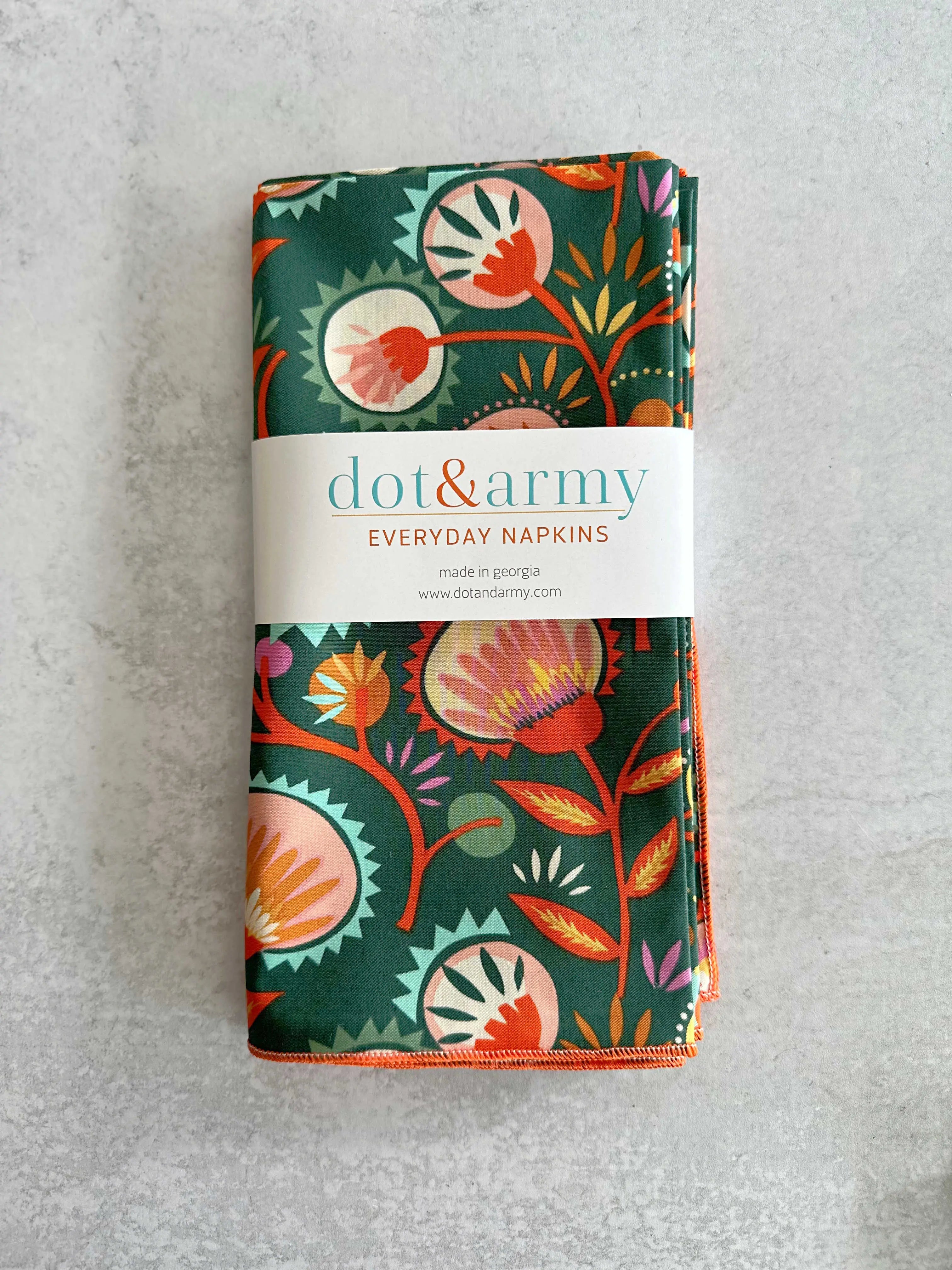 Desert Bloom Cloth Napkins, set of four by Dot and Army, cloth napkins detail photo 2