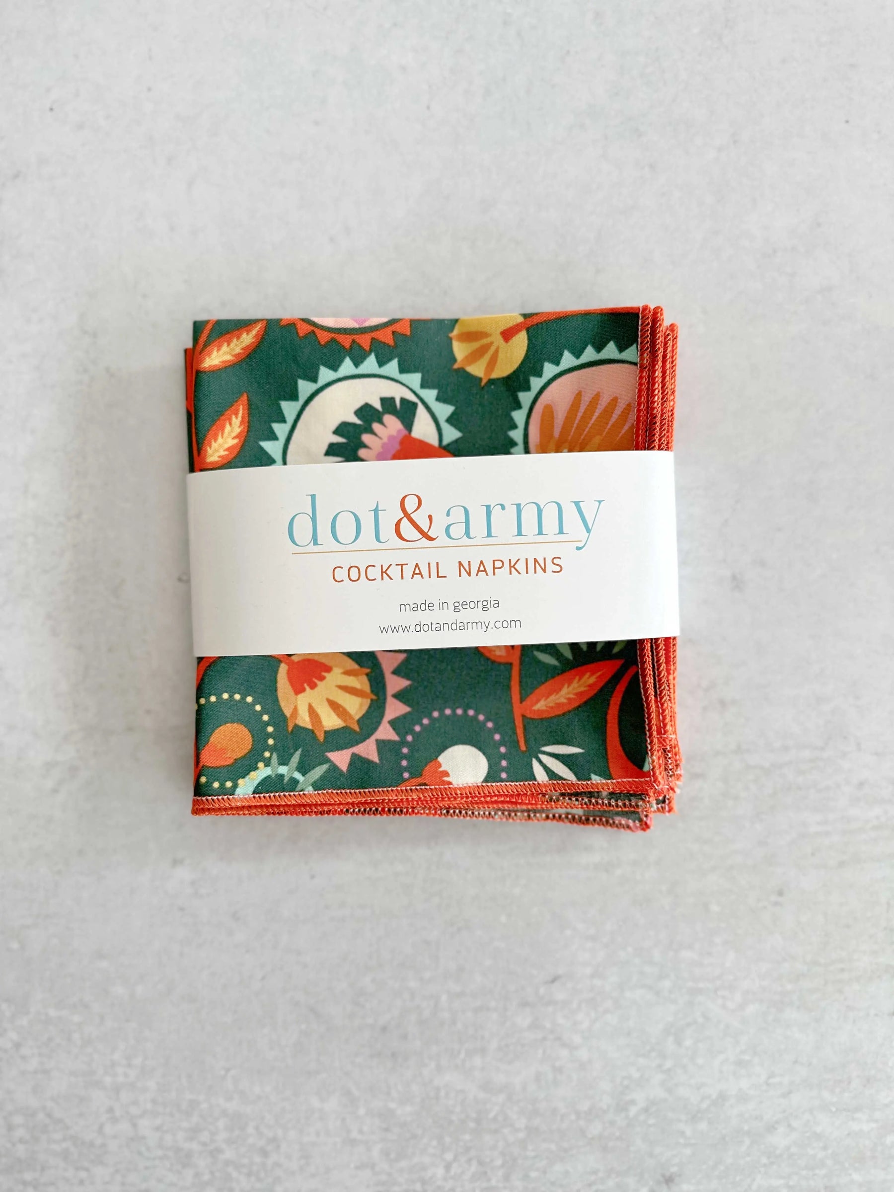 Desert Bloom Cloth Napkins, set of four by Dot and Army, cloth napkins detail photo 3
