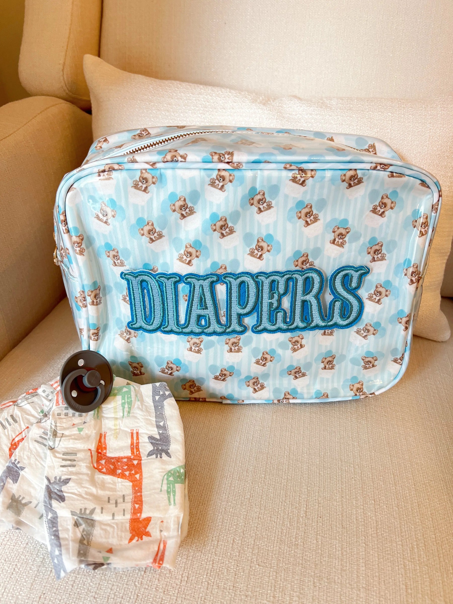 Diapers XL - Clear Coat Bag by KenzKustomz, handmade leather goods detail photo 4