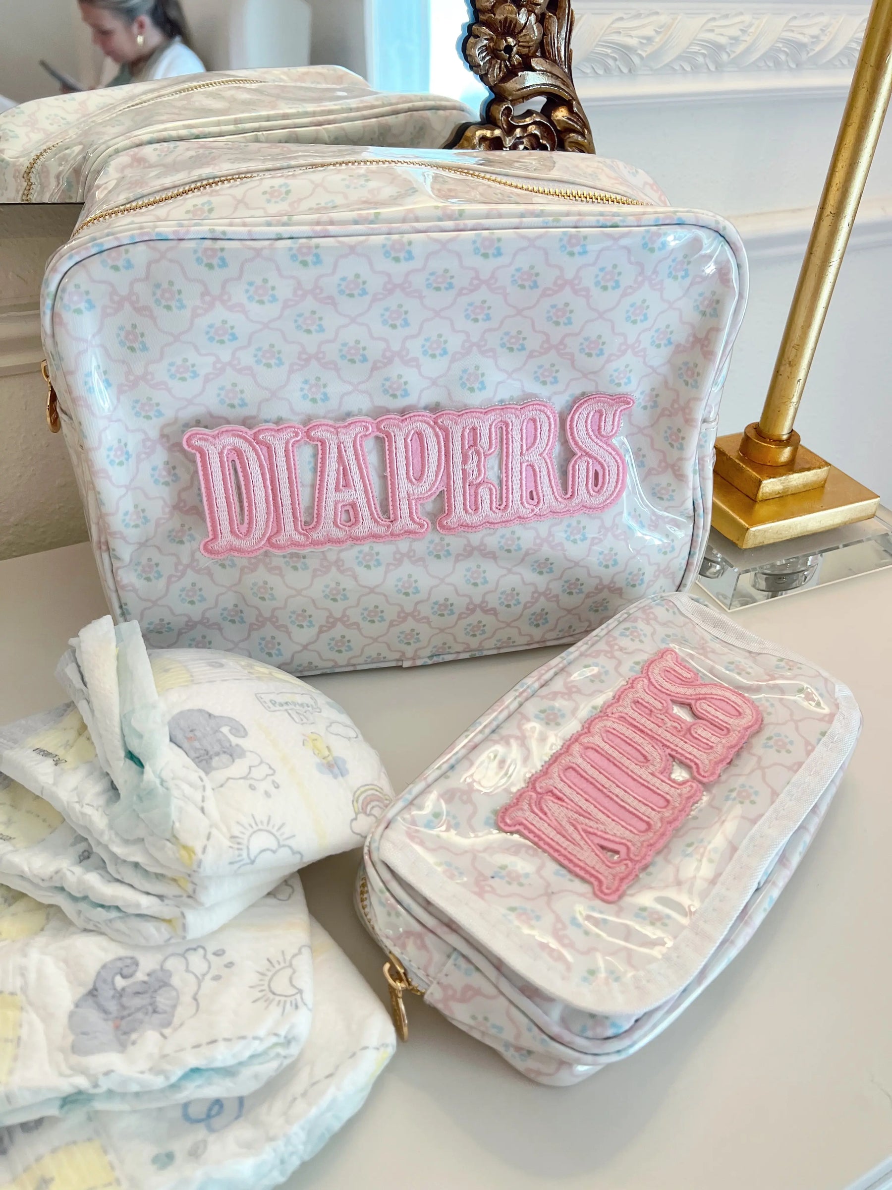 Diapers XL - Clear Coat Bag by KenzKustomz, handmade leather goods detail photo 6