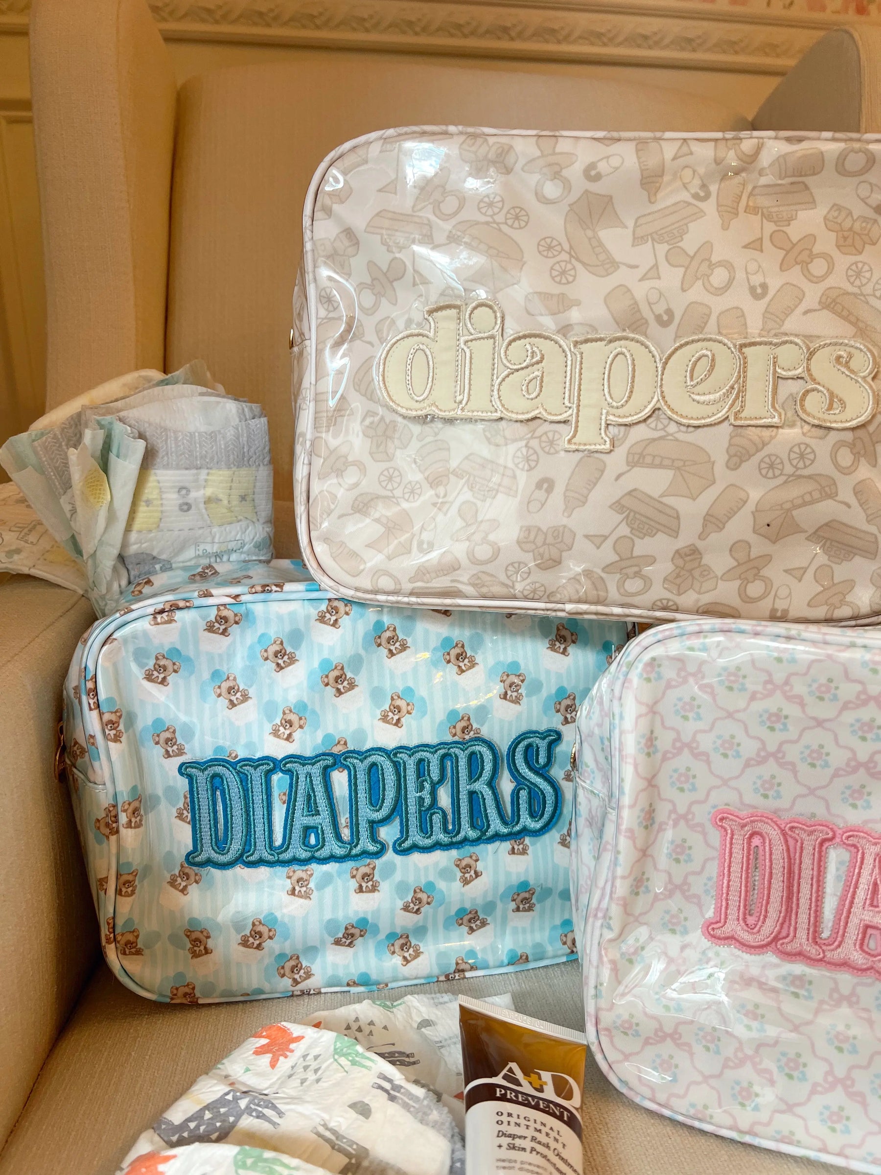 Diapers XL - Clear Coat Bag by KenzKustomz, handmade leather goods detail photo 7