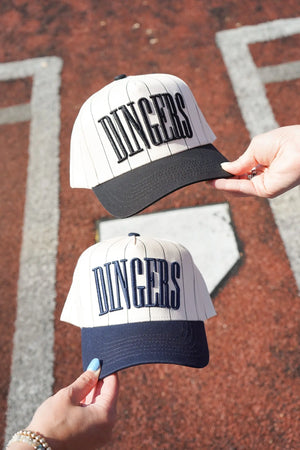 Dingers - Stripe Vintage Trucker Hat by KenzKustomz, Southern lifestyle apparel main product photo