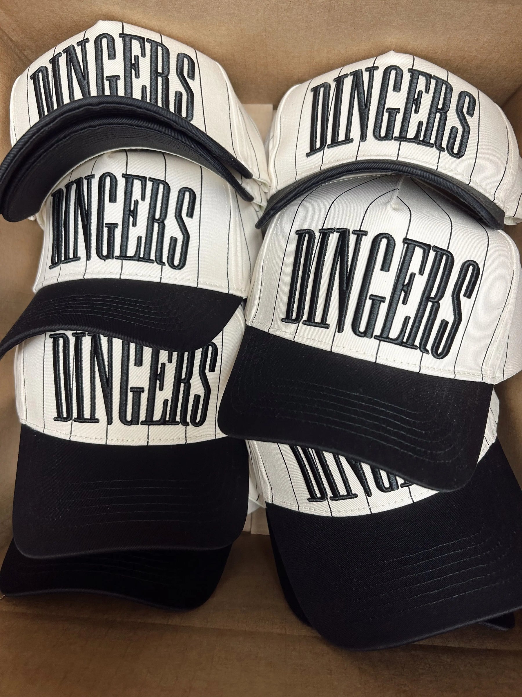 Dingers - Stripe Vintage Trucker Hat by KenzKustomz, Southern lifestyle apparel detail photo 15