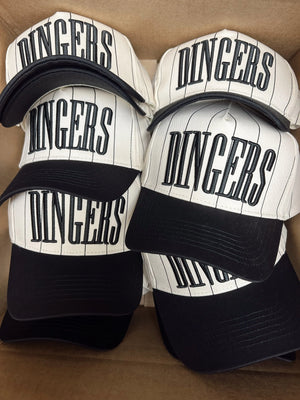 Dingers - Stripe Vintage Trucker Hat by KenzKustomz, Southern lifestyle apparel detail photo 15