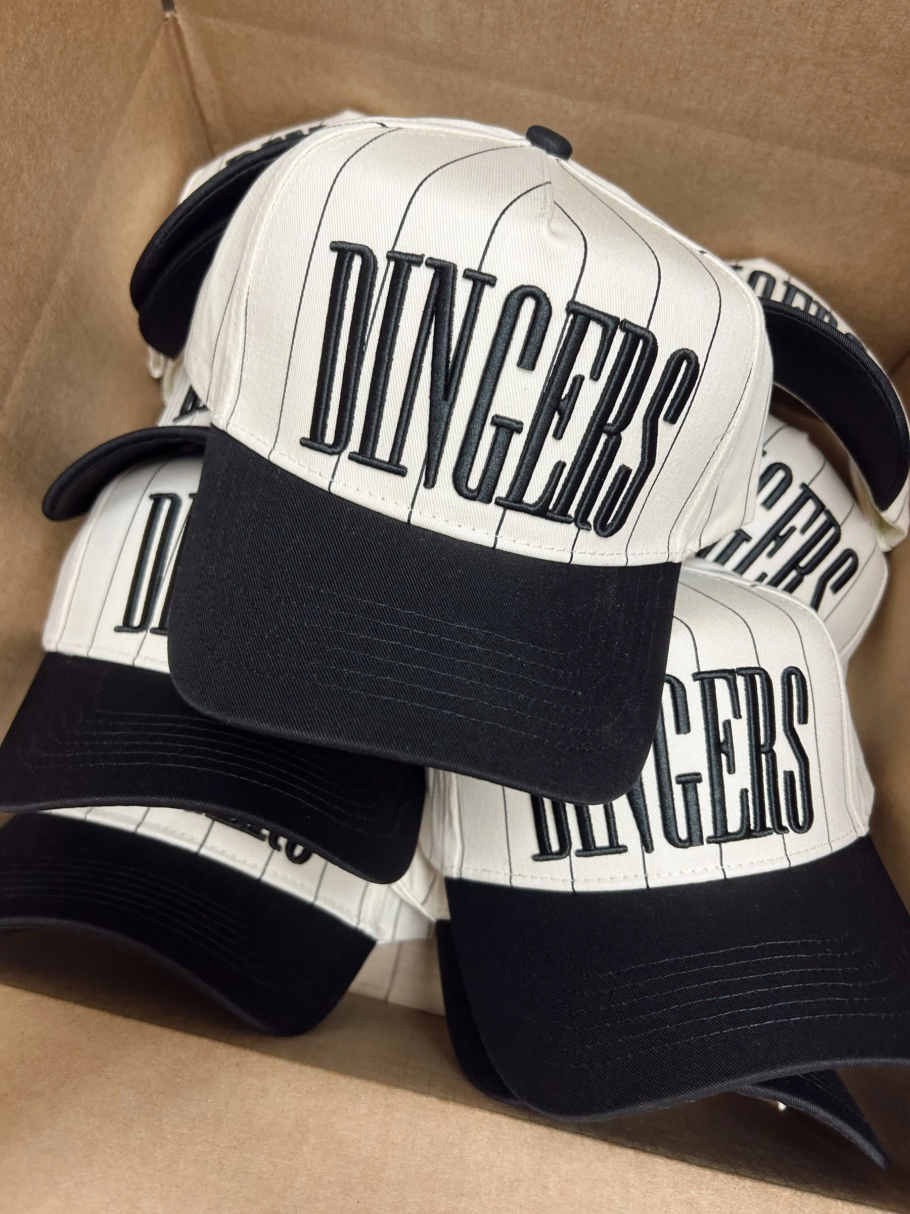 Dingers - Stripe Vintage Trucker Hat by KenzKustomz, Southern lifestyle apparel detail photo 16