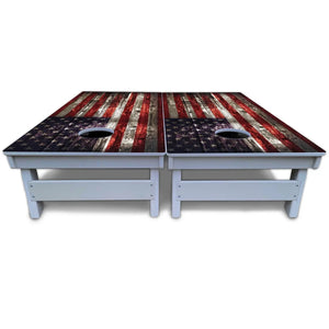Distressed Flag Cornhole Boards - All Weather Series by Cornhole Solutions, custom cornhole board detail photo 5