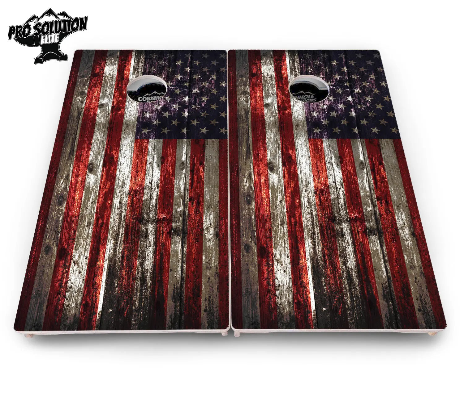 Distressed Flag Cornhole Boards - Pro Solution Elite Series by Cornhole Solutions, custom cornhole board detail photo 4
