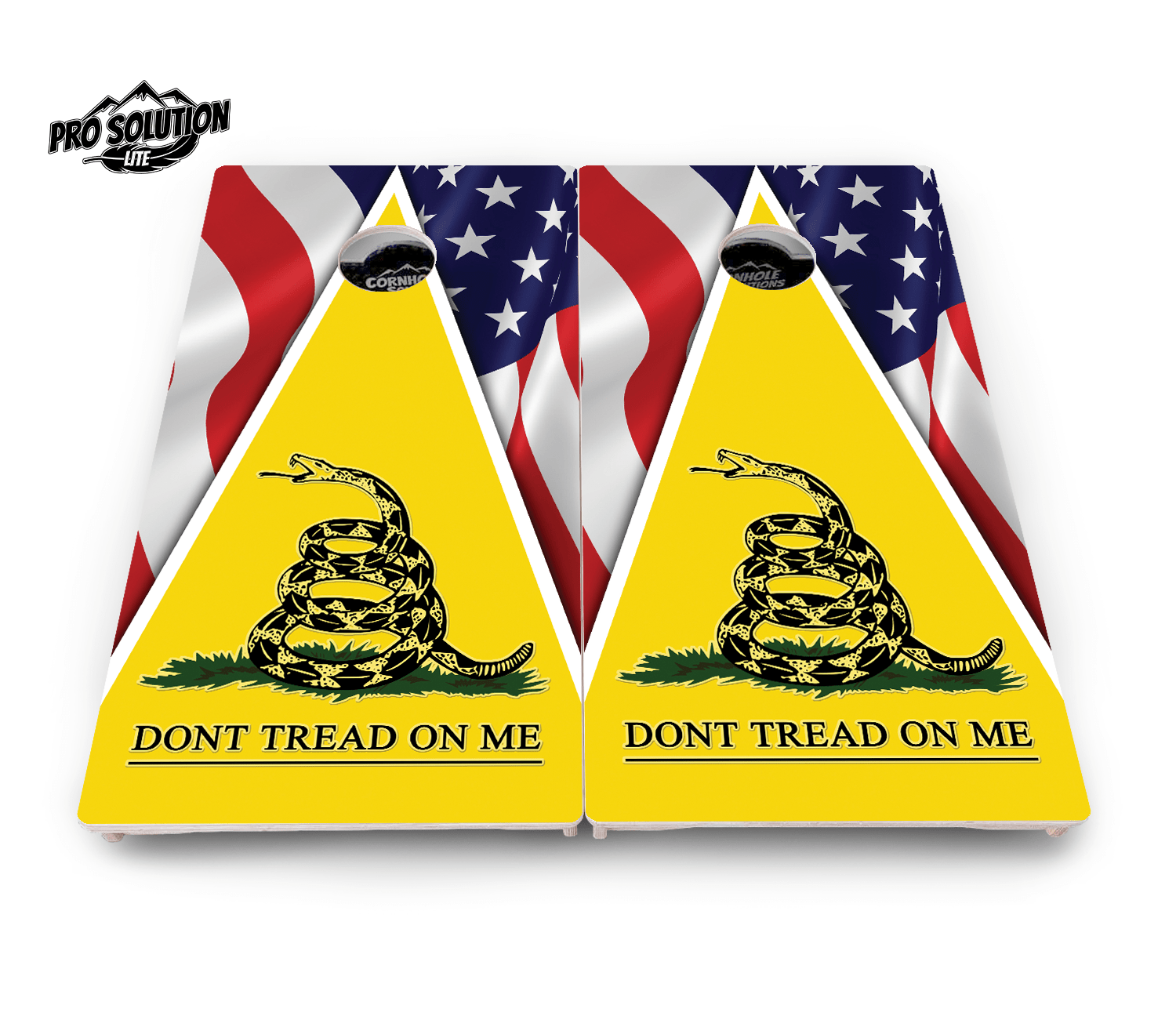 DTOM Yellow Triangle Cornhole Boards - Pro Solution Lite Series
