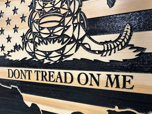 Dont Tread On Me Secure Decorative Wall-Mounted Gun Cabinet (Union) by Bellewood Designs, Southern home decor detail photo 8