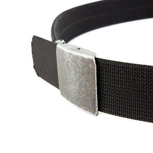 Double Layer EDC Belt by Recycled Firefighter, handmade leather goods detail photo 2
