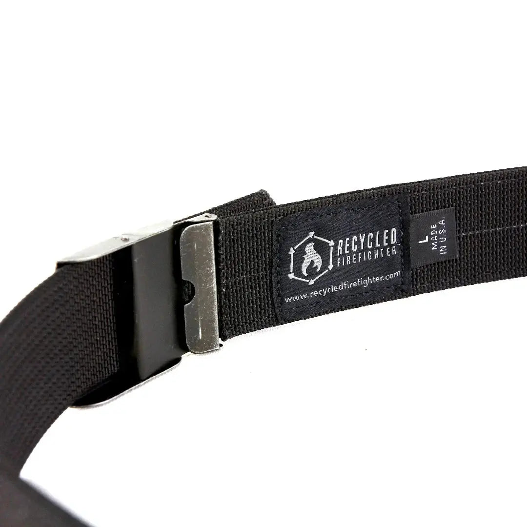 Double Layer EDC Belt by Recycled Firefighter, handmade leather goods detail photo 6