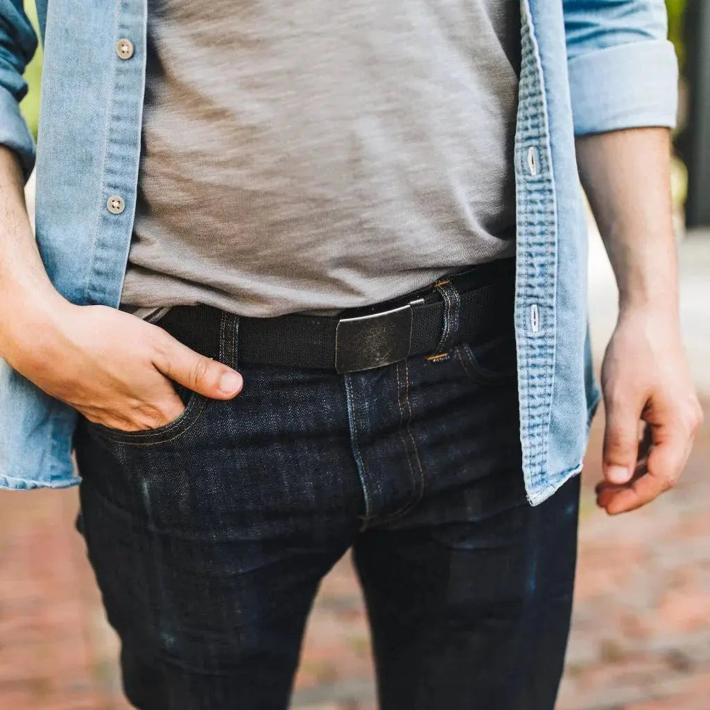 Double Layer EDC Belt by Recycled Firefighter, handmade leather goods detail photo 14