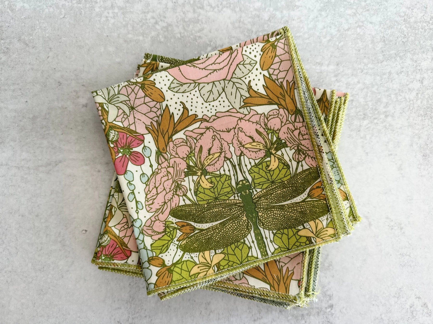 Dragonfly Cloth Napkins, set of four by Dot and Army, 3D printed gift detail photo 2