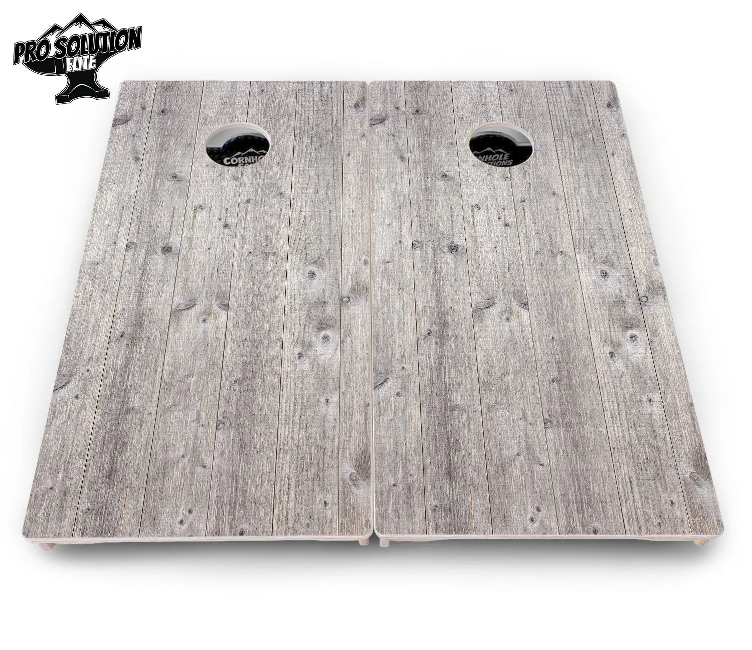 Driftwood Grey Stained Cornhole Boards - Pro Solution Elite Series by Cornhole Solutions, custom cornhole board detail photo 4