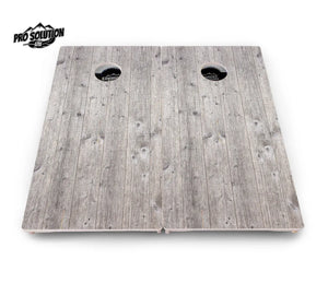 Driftwood Grey Stained Cornhole Boards - Pro Solution Lite Series by Cornhole Solutions, custom cornhole board detail photo 3