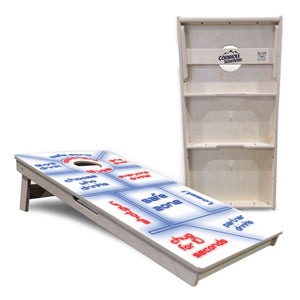 Drinking Game White Background Cornhole Boards - Professional Tournament Series by Cornhole Solutions, custom cornhole board detail photo 4