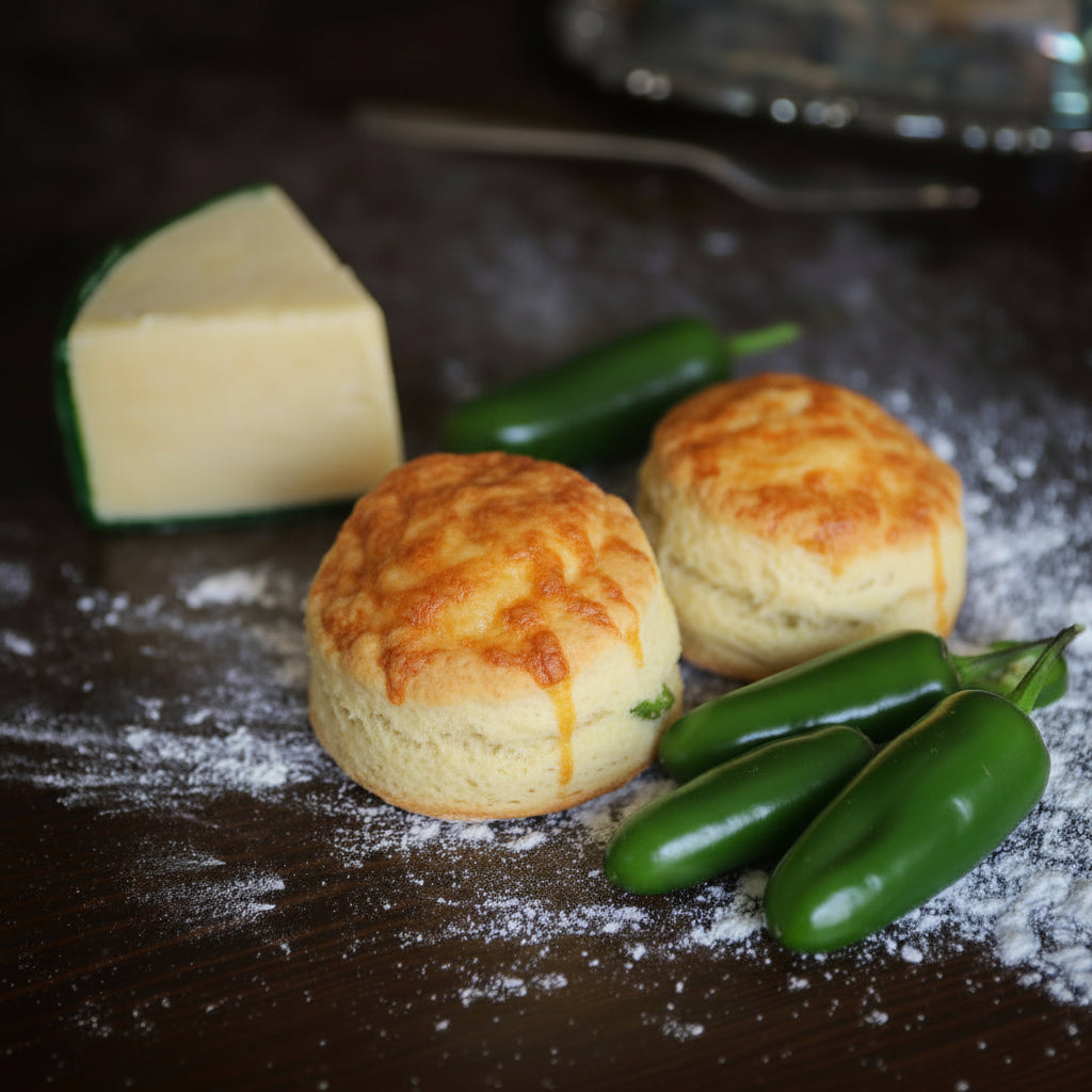 Jalapeño Dubliner Irish Cheese Buttermilk Scones by Two and a Half Irishmen - Traditional Irish Baking