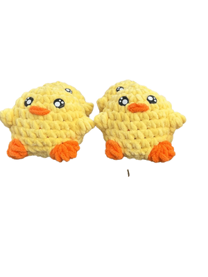 Ducky - Handmade Crochet Duck Plush Amigurumi Stuffed Animal Toy by Klassy Krafts, 3D printed gift main product photo