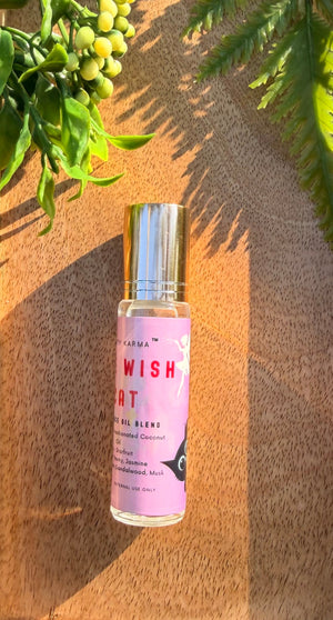 Detail view of Kitty Karma Studio The Wish Cat perfume roller packaging
