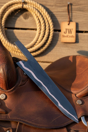Blackout Trail San Mai Bull Cutter Blank by JW SteelCrafts, alternate view 3