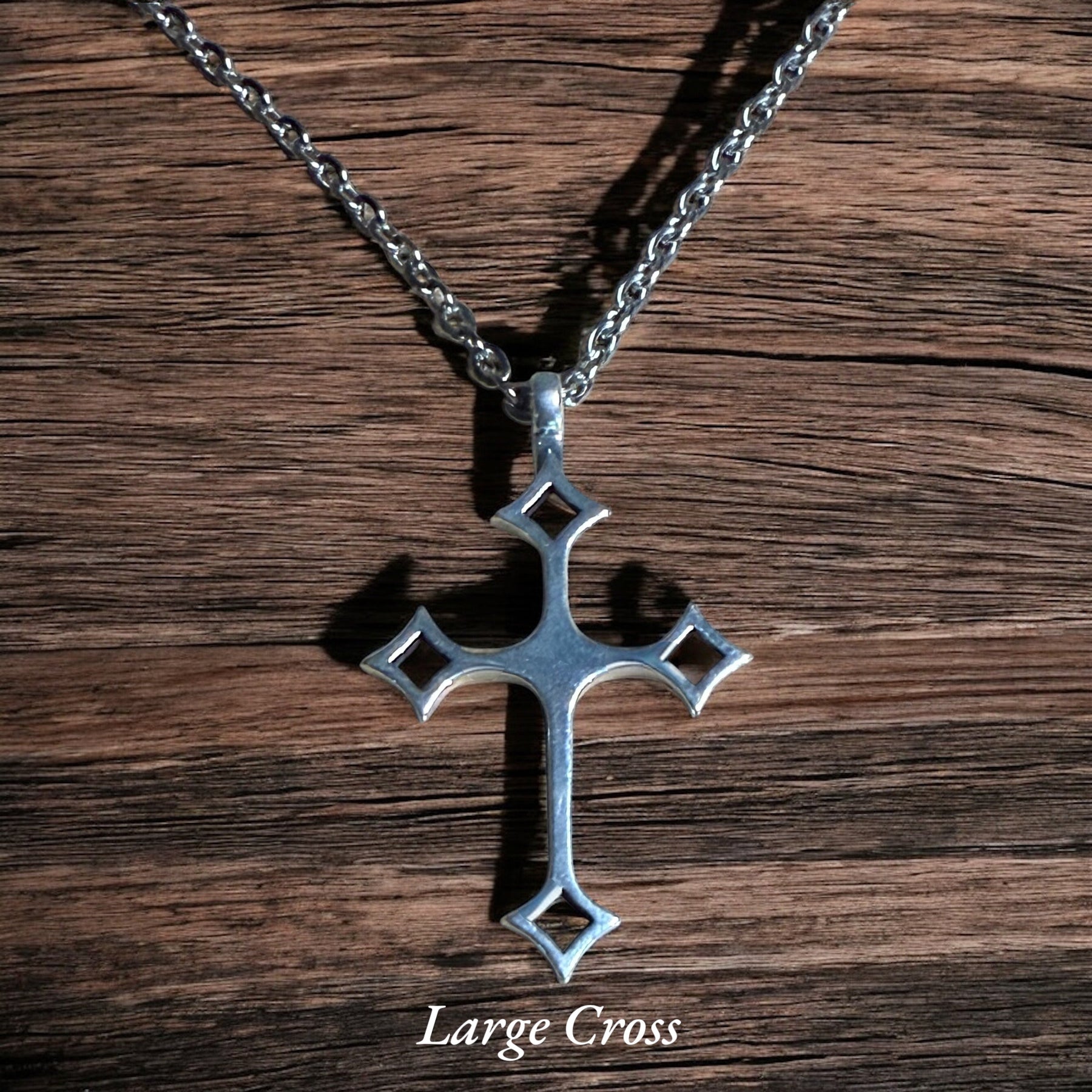 Gothic Medieval Cross Necklace - Sterling Silver by Forged By Fire — view 4 of 7