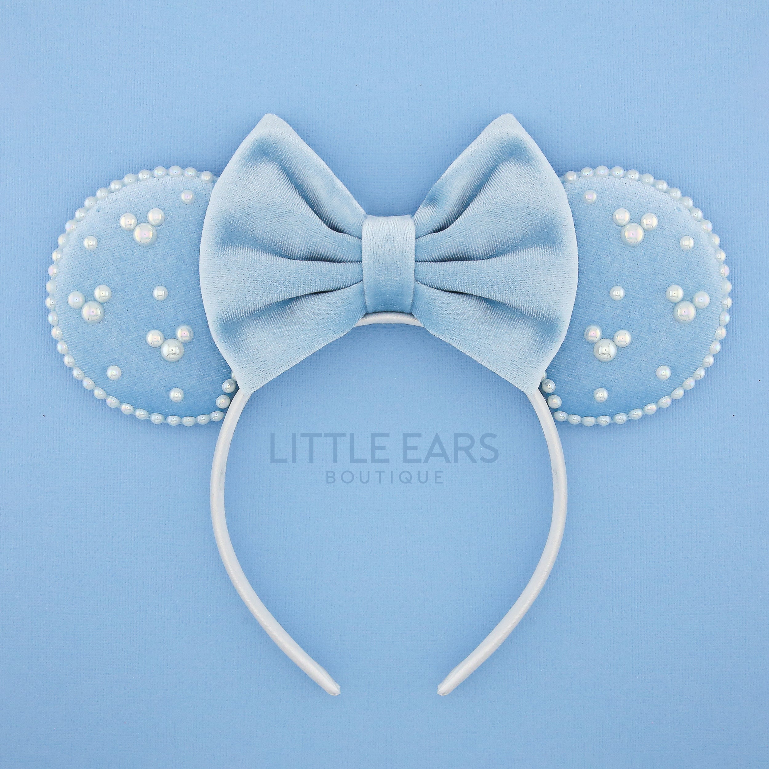 All Blue Pearls Ears by Little Ears Boutique, handmade jewelry main product photo