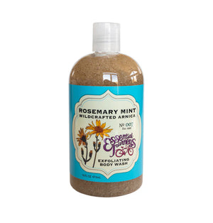 ROSEMARY MINT EXFOLIATING BODY WASH 16 oz. (with Arnica & Epsom Salt) by Essential Journeys