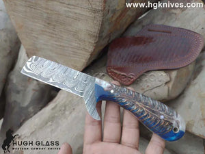 Blue Pine Cone Bull Cutter Knife for Working Cowboys and Collectors