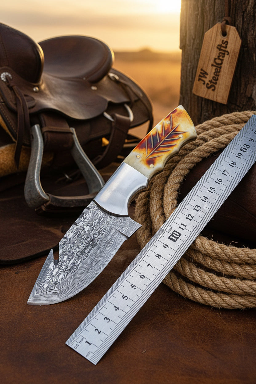 Fulltang Hookline Knife 9" by JW SteelCrafts