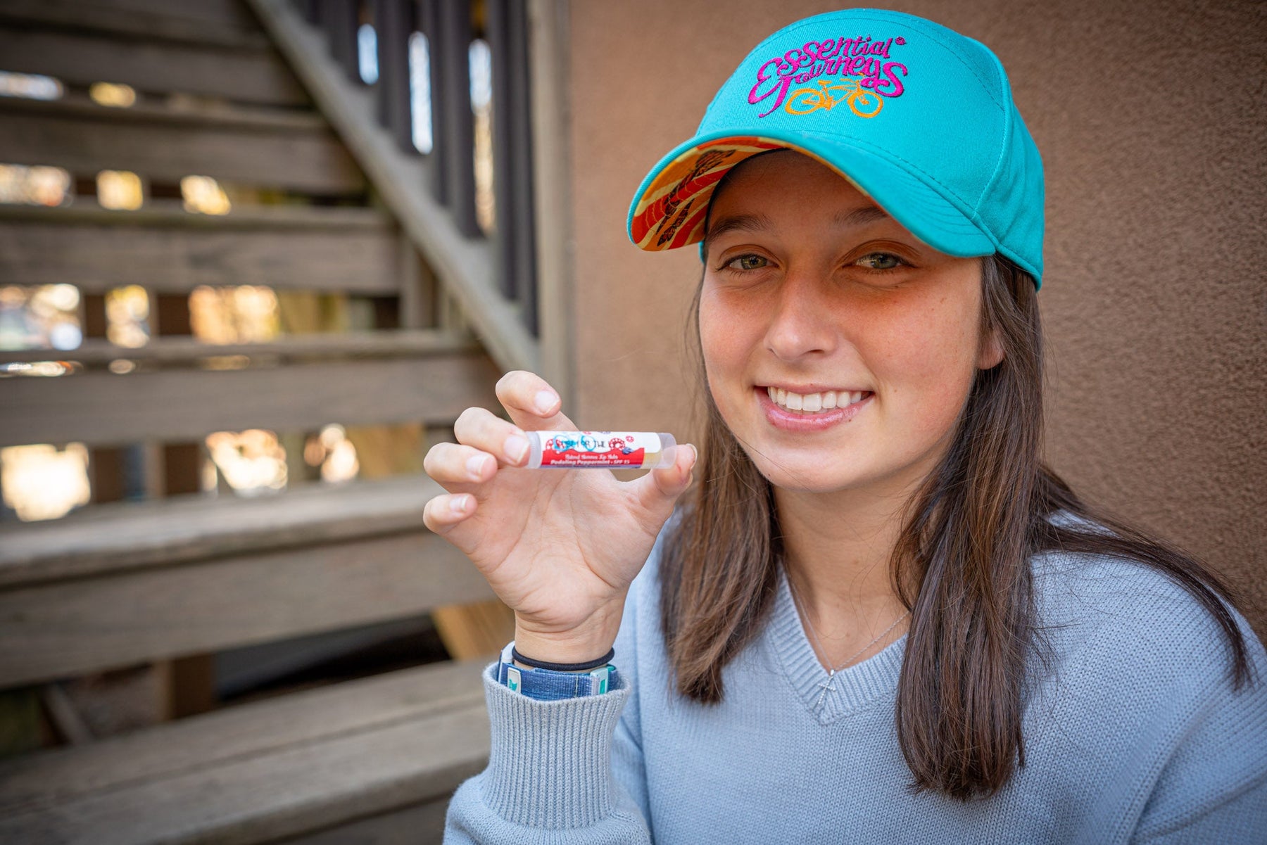 Pedaling Peppermint Spf 15 Lube For The Lips™ by Essential Journeys, Southern food gift detail photo 7
