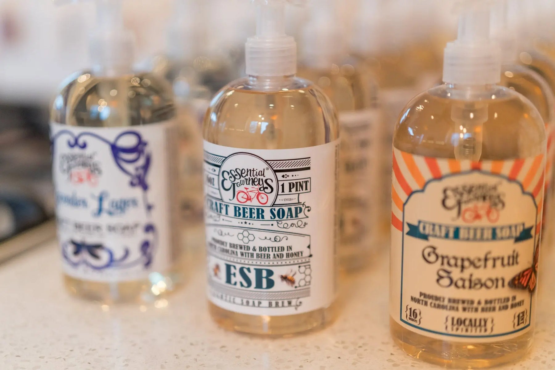 Esb Craft Beer Soap ~ 16 Oz. Liquid Soap by Essential Journeys, natural skincare detail photo 5