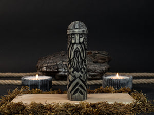 Hand-Carved Baldr Wooden Figurine – Norse God of Light and Purity by Sharky Forged Steel Tools