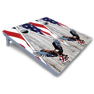 Eagle Triangle Whitewash Cornhole Boards - All Weather Series by Cornhole Solutions, custom cornhole board detail photo 3