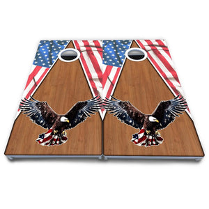 Eagle Triangle Wood Cornhole Boards - All Weather Series by Cornhole Solutions, custom cornhole board detail photo 4