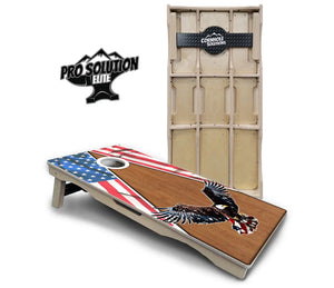 Eagle Triangle Wood Cornhole Boards - Pro Solution Elite Series by Cornhole Solutions, custom cornhole board main product photo