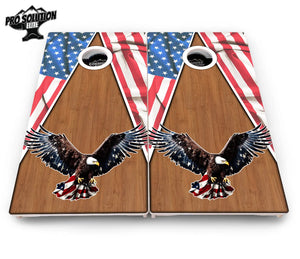 Eagle Triangle Wood Cornhole Boards - Pro Solution Elite Series by Cornhole Solutions, custom cornhole board detail photo 3