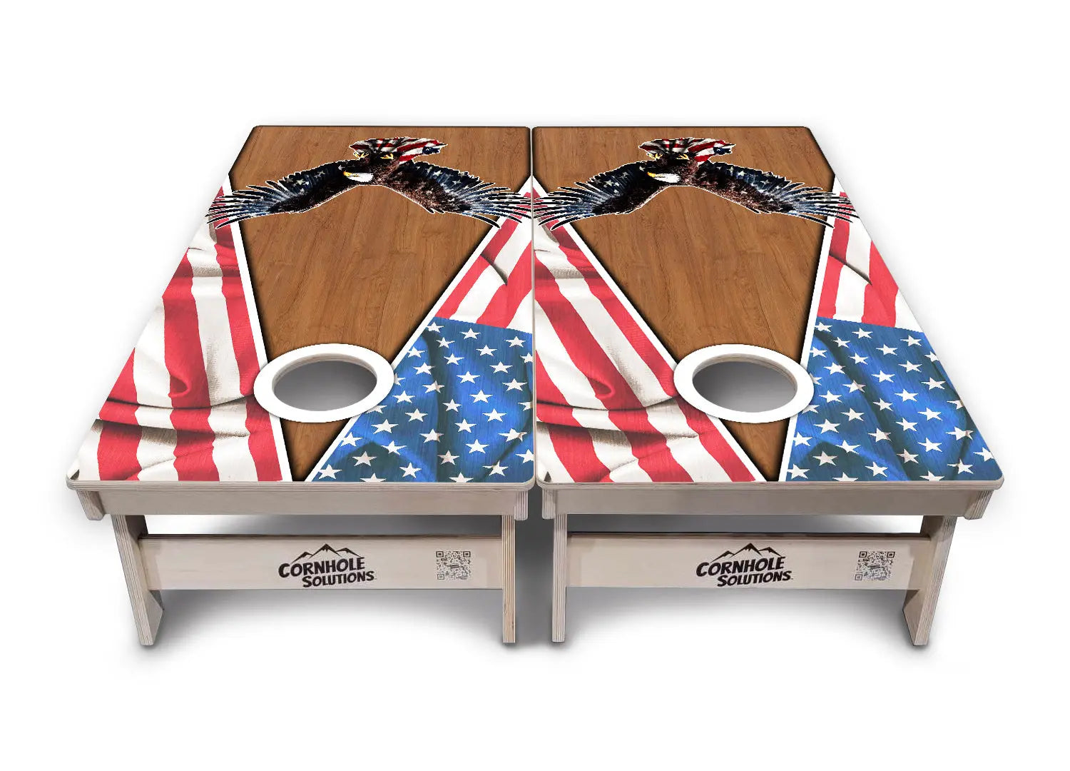 Eagle Triangle Wood Cornhole Boards - Professional Tournament Series by Cornhole Solutions, custom cornhole board detail photo 2