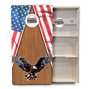 Eagle Triangle Wood Cornhole Boards - Professional Tournament Series by Cornhole Solutions, custom cornhole board detail photo 3