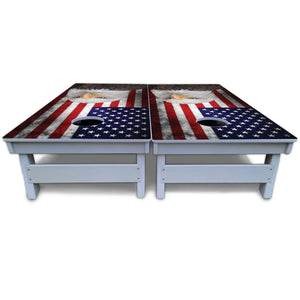 Eagle USA Flag Cornhole Boards - All Weather Series by Cornhole Solutions, custom cornhole board detail photo 5