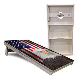 Eagle USA Flag Cornhole Boards - Professional Tournament Series by Cornhole Solutions, custom cornhole board detail photo 5