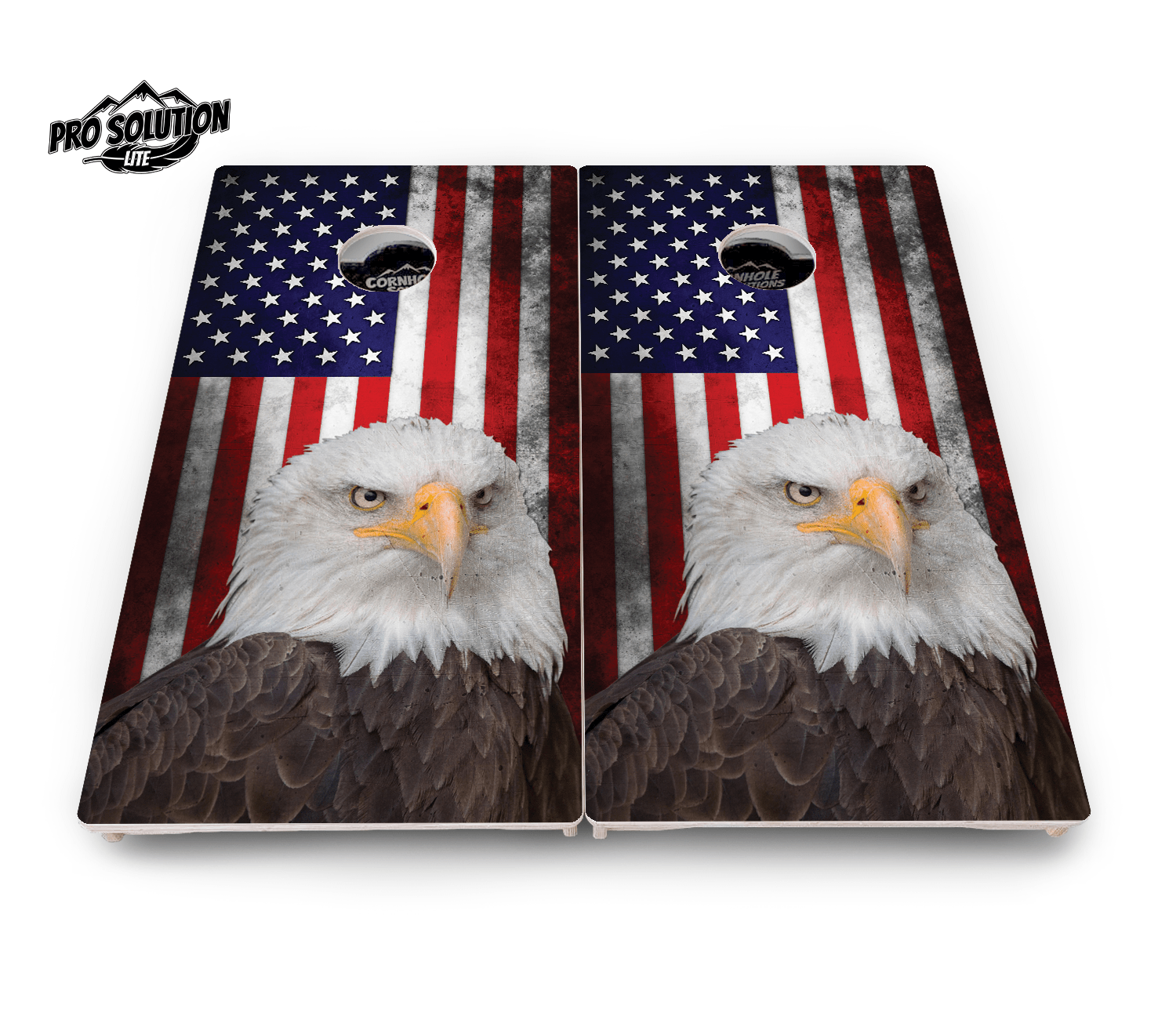 Eagle USA Flag Cornhole Boards - Pro Solution Lite Series