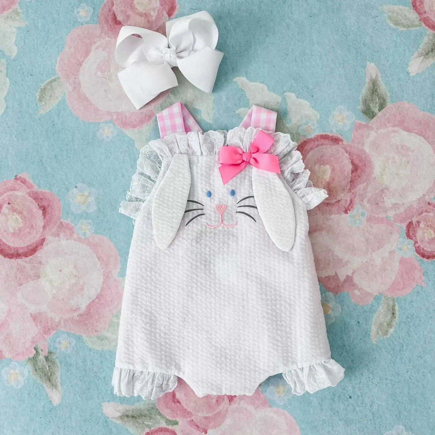 Easter Bunny Bubble by Seven Lantern Lane, children's boutique clothing detail photo 6