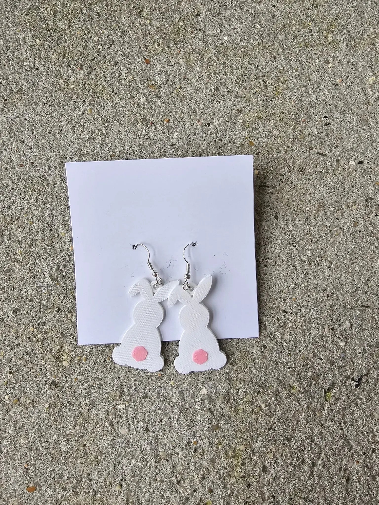 Easter Bunny Earrings (Hooks or Clip-Ons) by The Tween Space, handmade jewelry detail photo 2